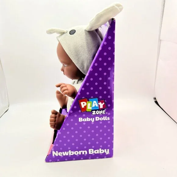 AA Play Zone Newborn Baby Doll Dark Skin With Elephant Robe – Adorable! - Picture 7 of 10
